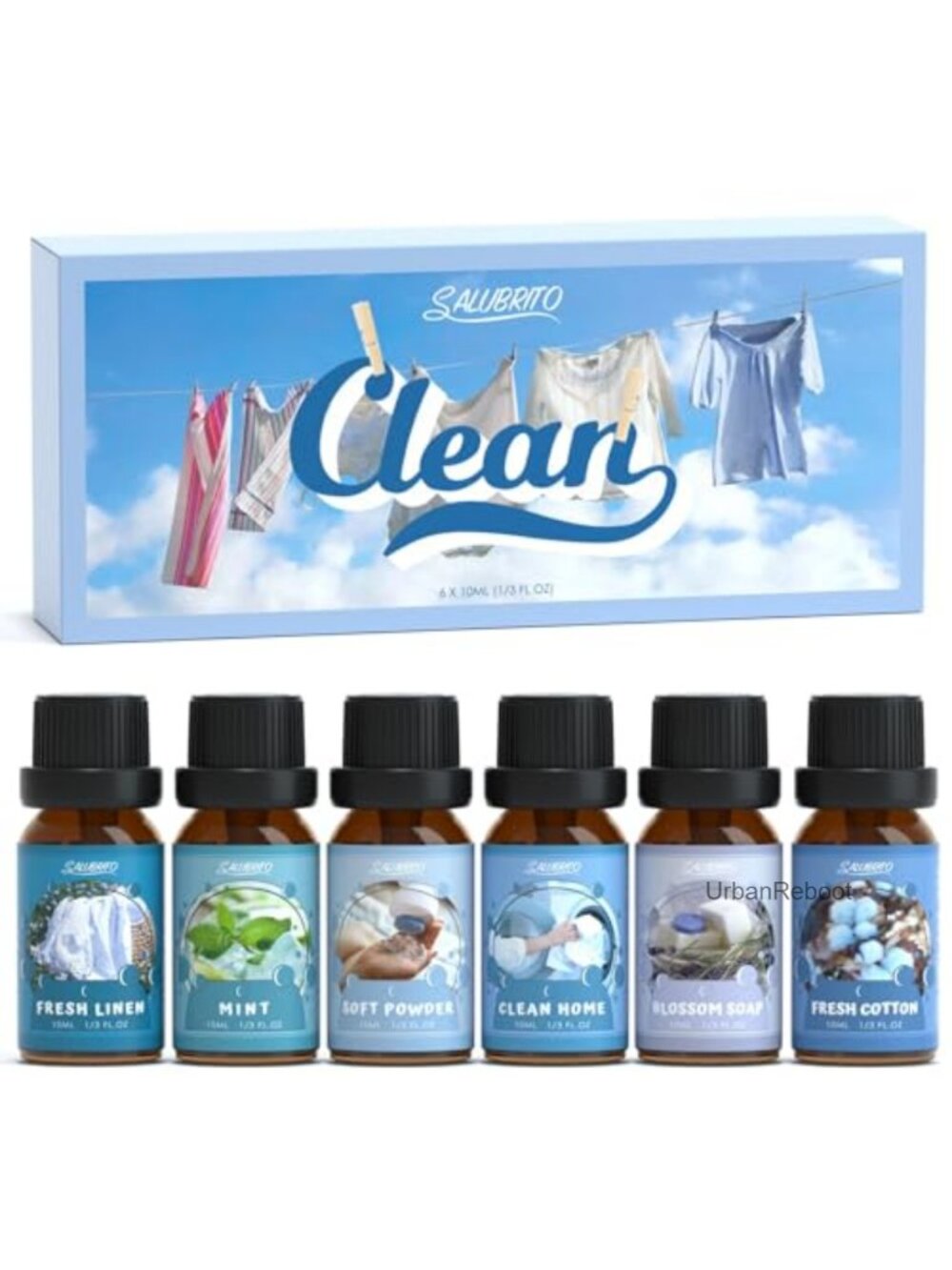 Premium Clean Fragrance Oils Set for Diffuser Candle Soap Making 60ml Gift Box